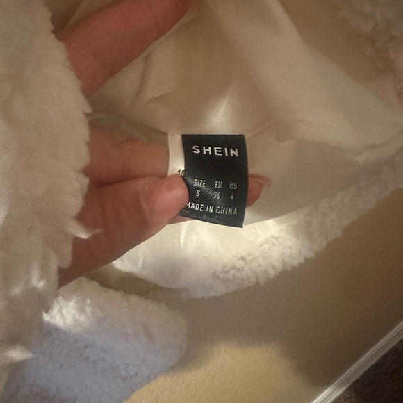 SHEIN White Teddy Jacket - Picture 3 of 3